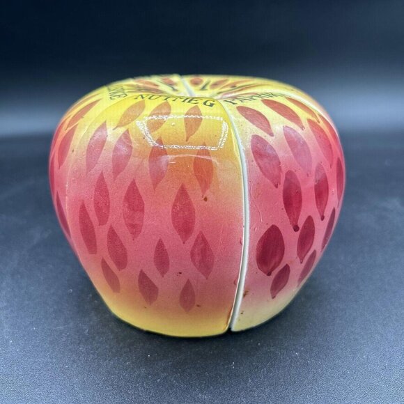 Mid-Century Ceramic Apple Shaped Spice Rack Set, Fruit Decor Japan 50s - Picture 2 of 8